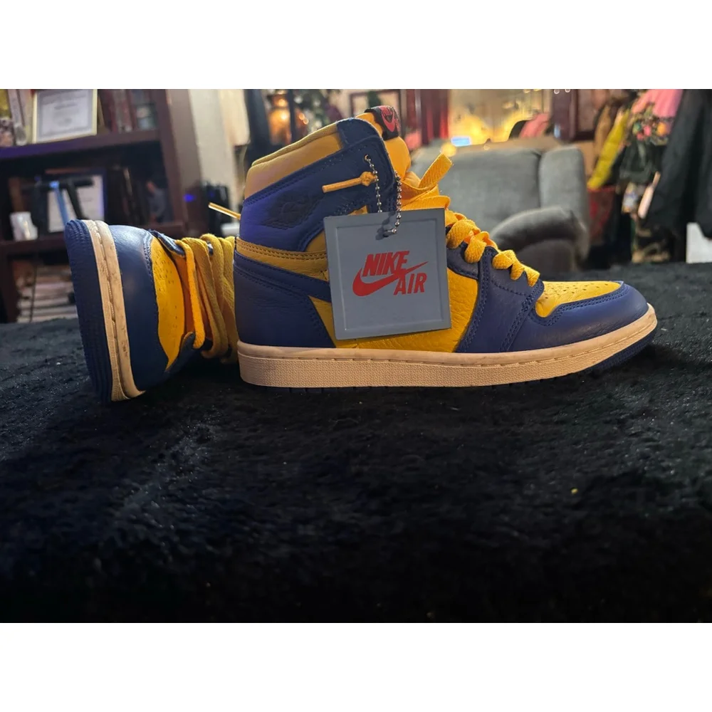 Nike Kids High-Top Sneakers - Yellow & Blue